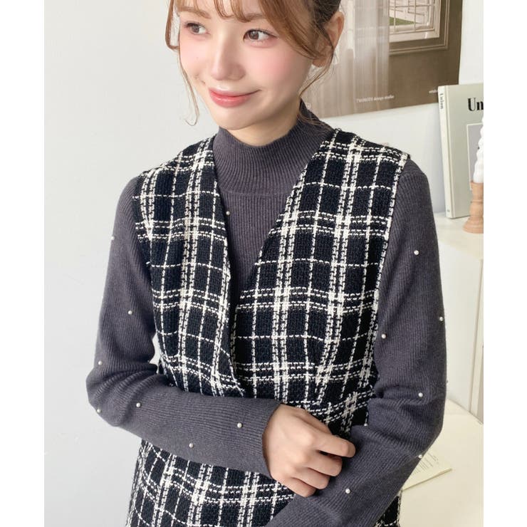 ツイードマーメイドワンピース | moment+ | 詳細画像8 