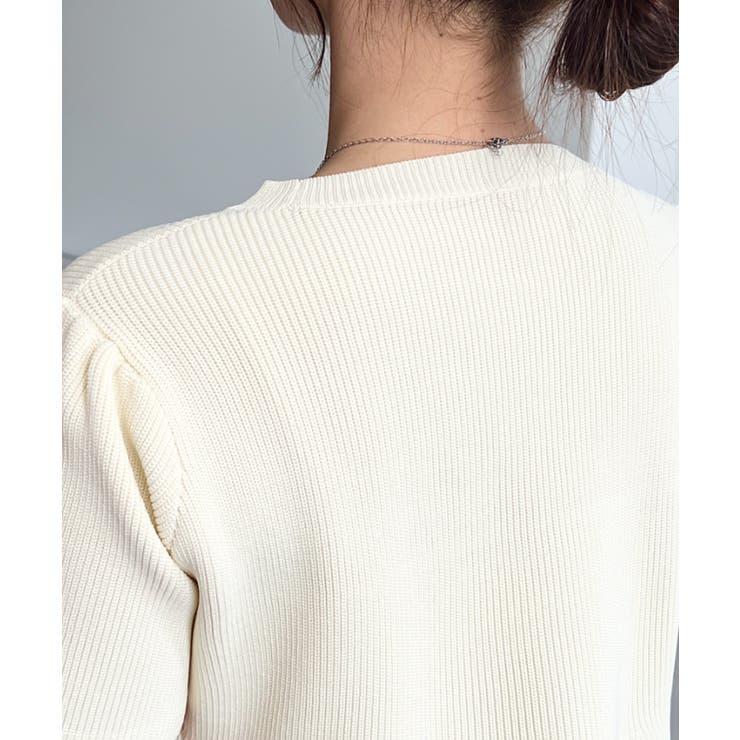 半袖ニットペプラムプルオーバー | moment+ | 詳細画像11 