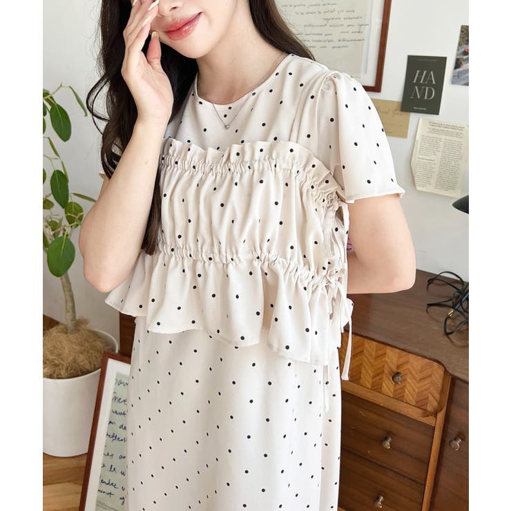 ビスチェ付き半袖ワンピース[品番：ERMW0000260]｜moment+（モーメント