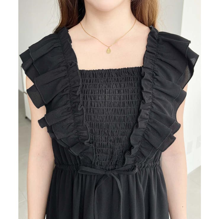 フロントシャーリングフリルワンピース | moment+ | 詳細画像13 