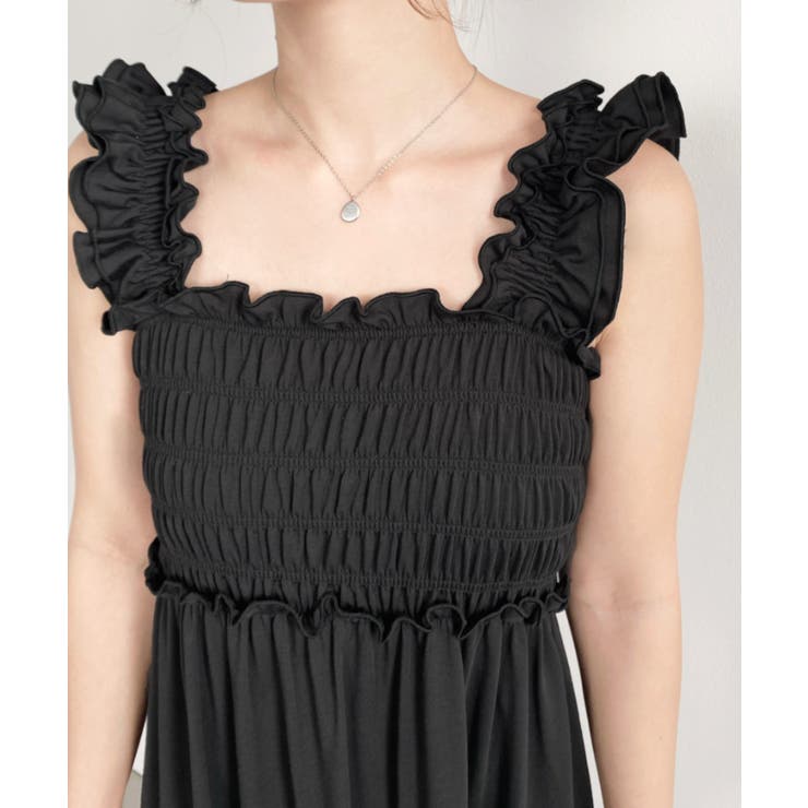 シャーリングティアードカットソーキャミワンピース | moment+ | 詳細画像16 