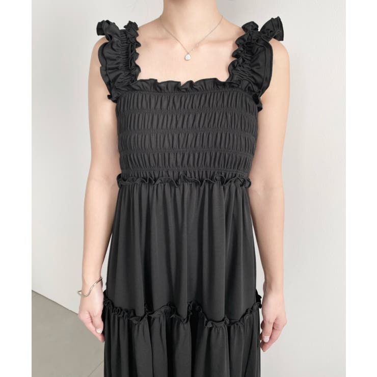 シャーリングティアードカットソーキャミワンピース | moment+ | 詳細画像17 