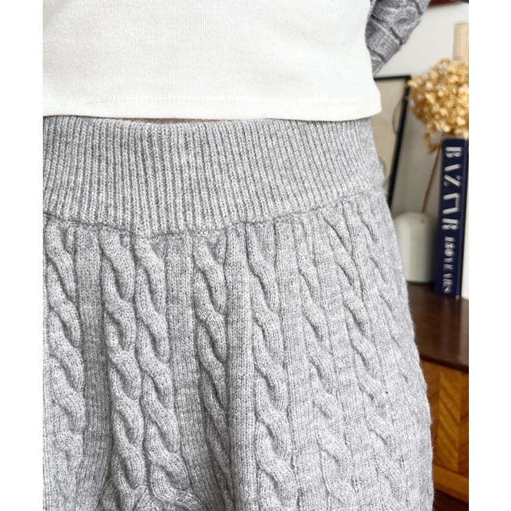 《セットアップ》ケーブル編みポロ&ショートパンツセットアップニット | moment+ | 詳細画像26 