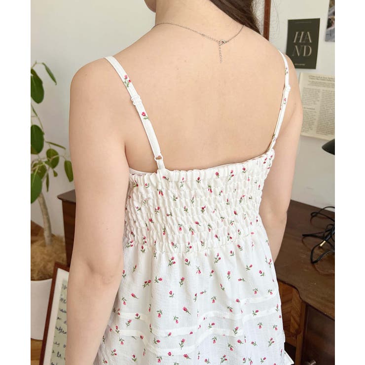 コットンレースフリルティアードキャミワンピース | moment+ | 詳細画像16 