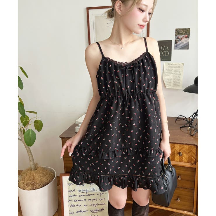 コットンレースフリルティアードキャミワンピース | moment+ | 詳細画像23 