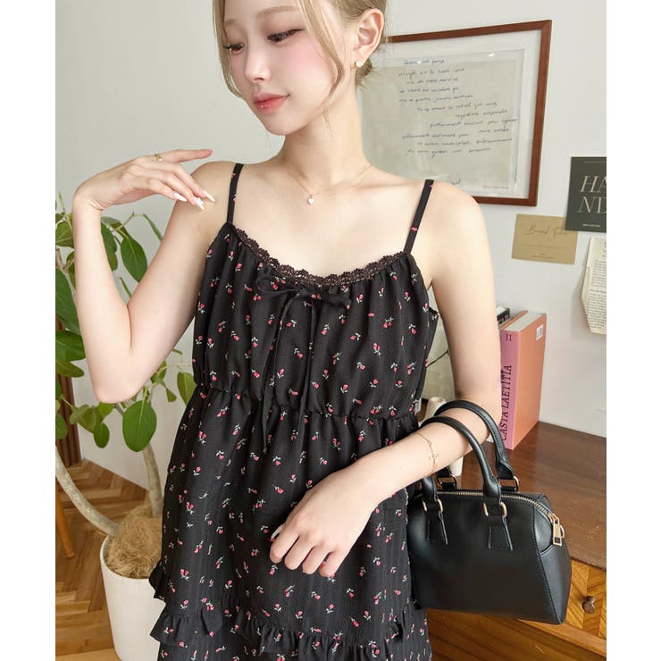 コットンレースフリルティアードキャミワンピース | moment+ | 詳細画像24 