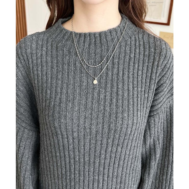 ボトルネックニットワンピース[品番：ERMW0004160]｜moment+