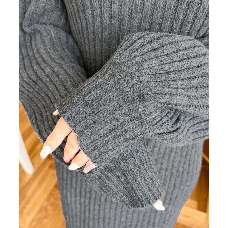 ボトルネックニットワンピース[品番：ERMW0004160]｜moment+