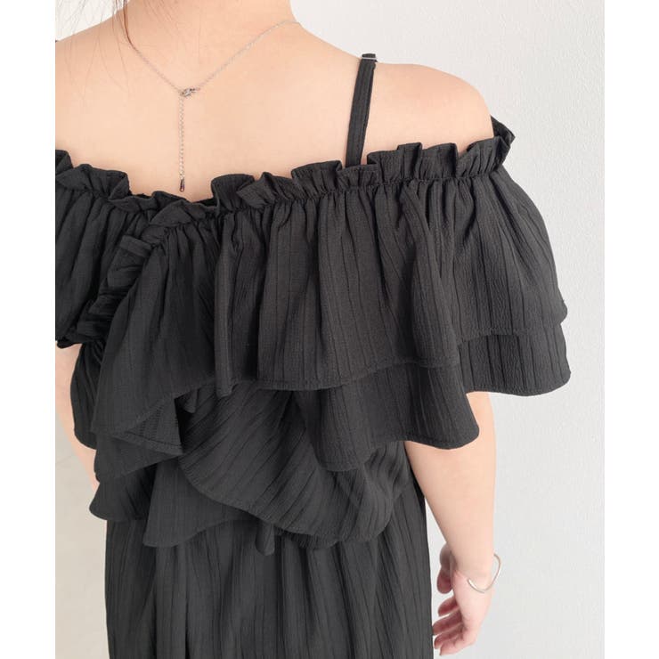 〈マルチWAY〉ショルダースリットクロスフリルセパレートワンピース | moment+ | 詳細画像22 