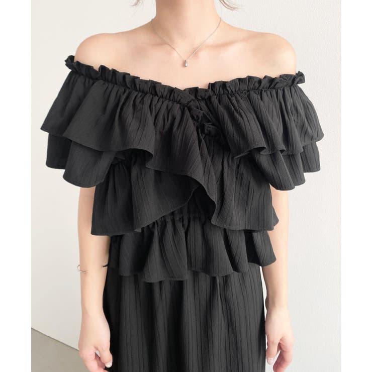 〈マルチWAY〉ショルダースリットクロスフリルセパレートワンピース | moment+ | 詳細画像24 