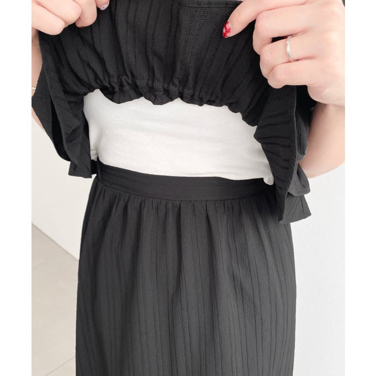 〈マルチWAY〉ショルダースリットクロスフリルセパレートワンピース | moment+ | 詳細画像25 