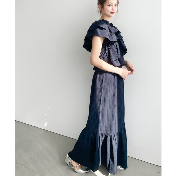 〈マルチWAY〉ショルダースリットクロスフリルセパレートワンピース | moment+ | 詳細画像29 