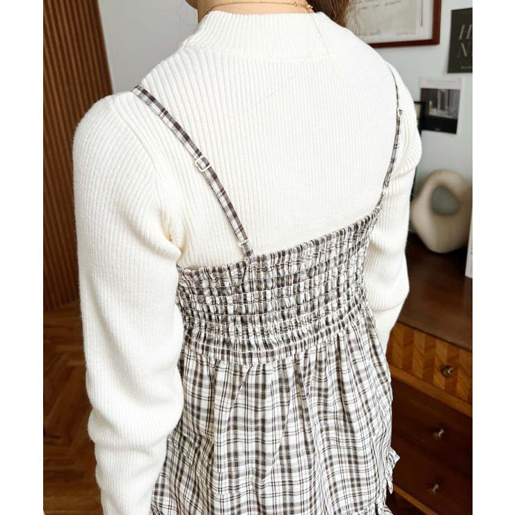 フリルティアードキャミチェックワンピース | moment+ | 詳細画像12 