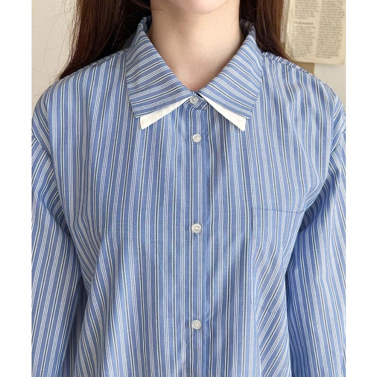 ダブルカラーレースフリルティアードシャツワンピース | moment+ | 詳細画像16 