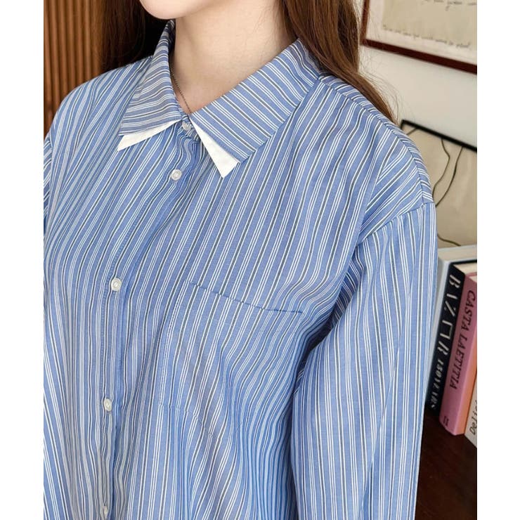 ダブルカラーレースフリルティアードシャツワンピース | moment+ | 詳細画像17 