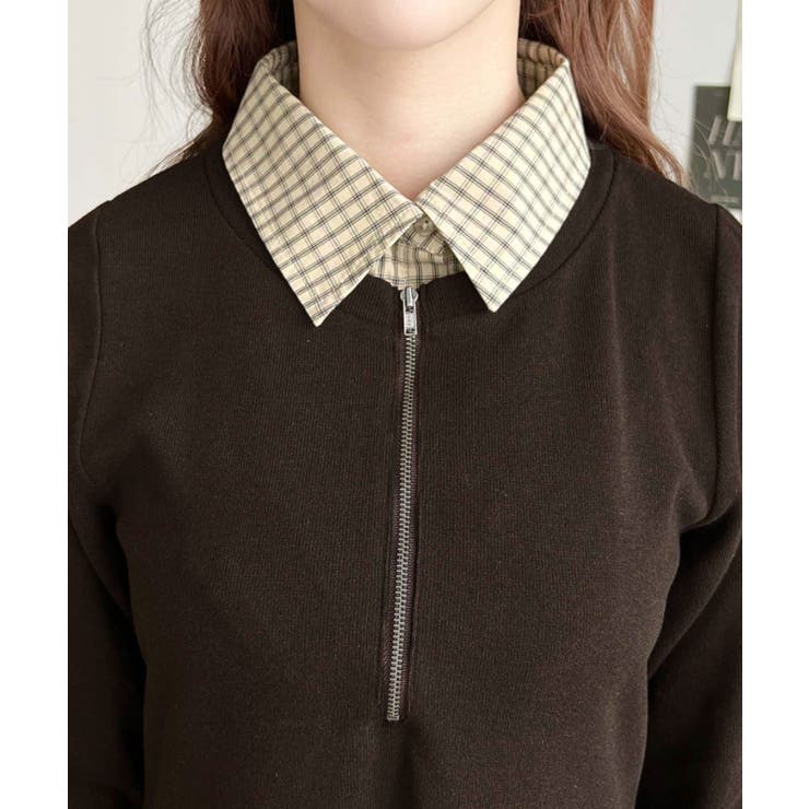 シャツドッキングフリルミニワンピース | moment+ | 詳細画像19 