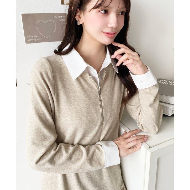 シャツドッキングフリルミニワンピース | moment+ | 詳細画像25 