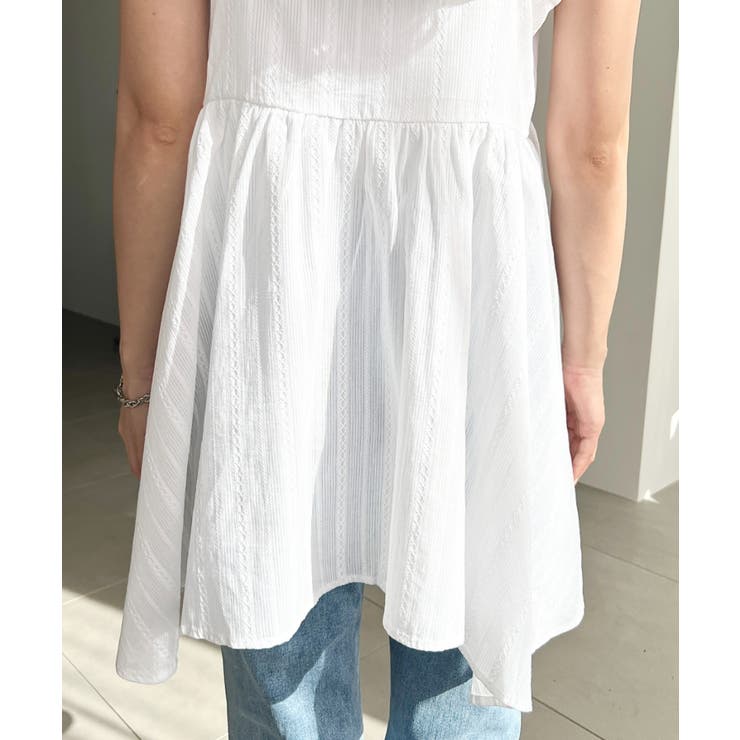 アシメヘムキャミチュニック コットンカラミレース | moment+ | 詳細画像12 