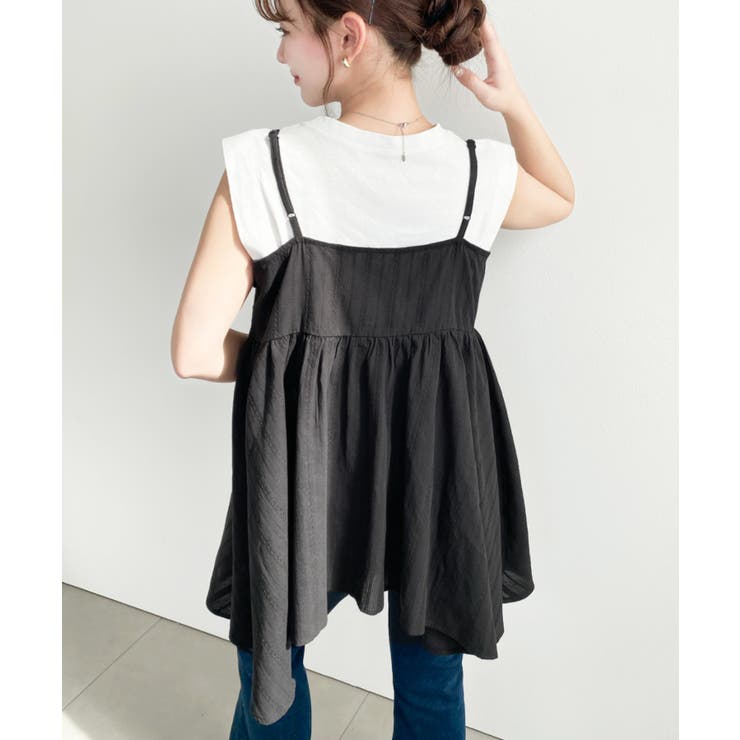 アシメヘムキャミチュニック コットンカラミレース | moment+ | 詳細画像17 