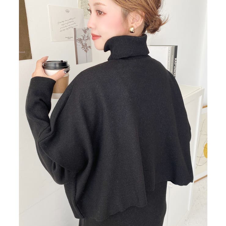 タートルネックベスト＆クルーネック長袖ニットワンピース | moment+ | 詳細画像13 