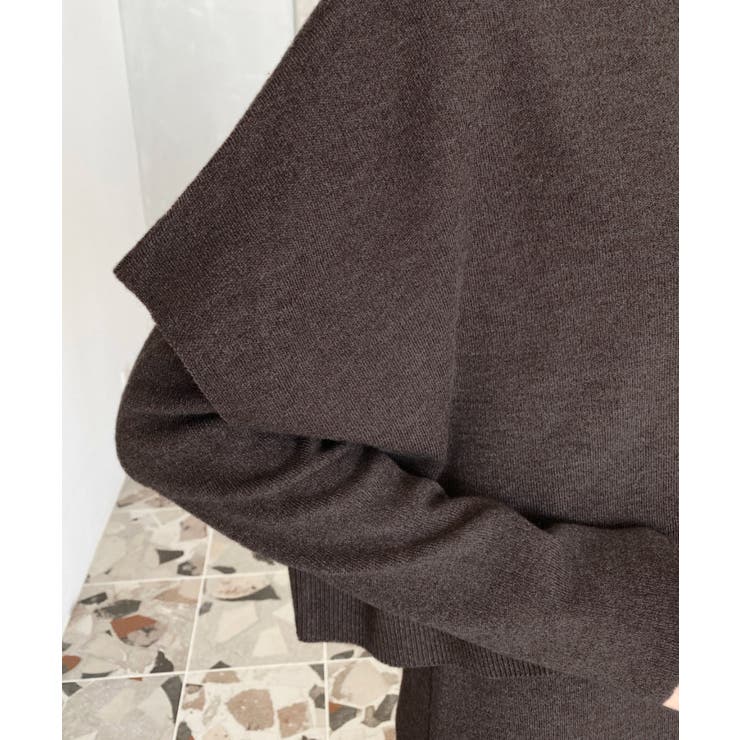 タートルネックベスト＆クルーネック長袖ニットワンピース | moment+ | 詳細画像40 