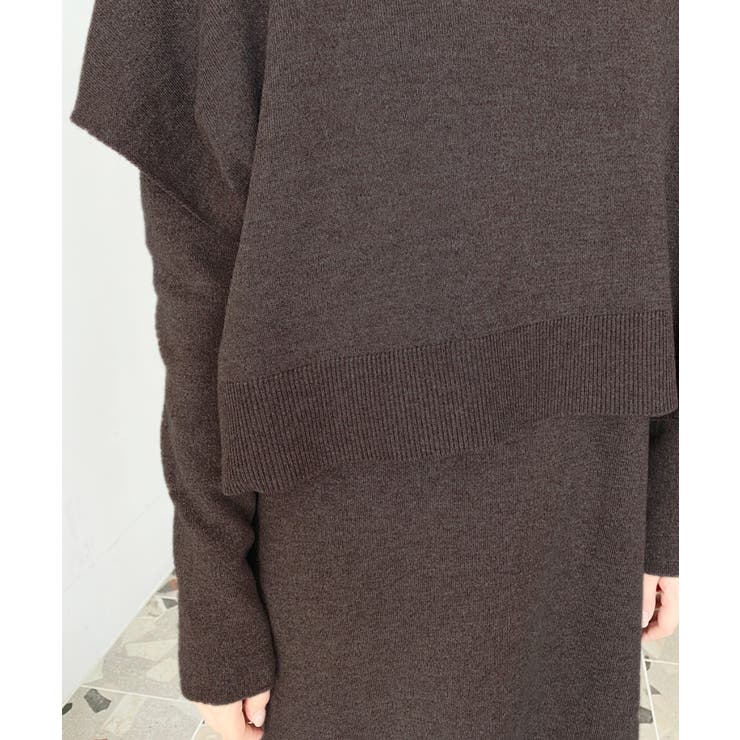 タートルネックベスト＆クルーネック長袖ニットワンピース | moment+ | 詳細画像41 