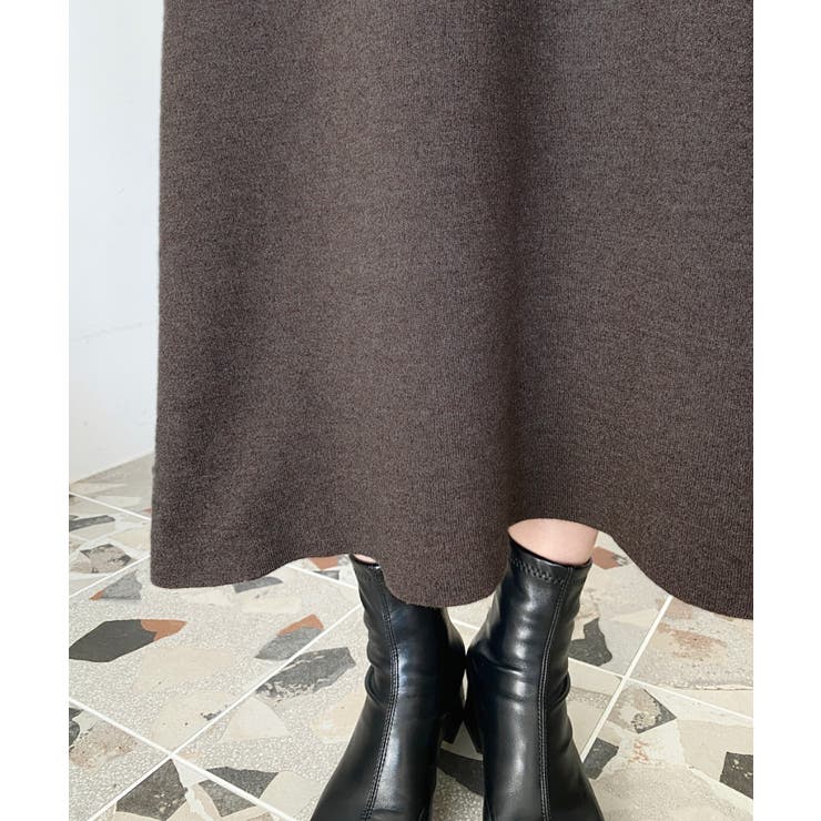 タートルネックベスト＆クルーネック長袖ニットワンピース | moment+ | 詳細画像42 