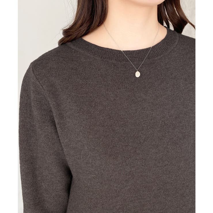 タートルネックベスト＆クルーネック長袖ニットワンピース | moment+ | 詳細画像44 