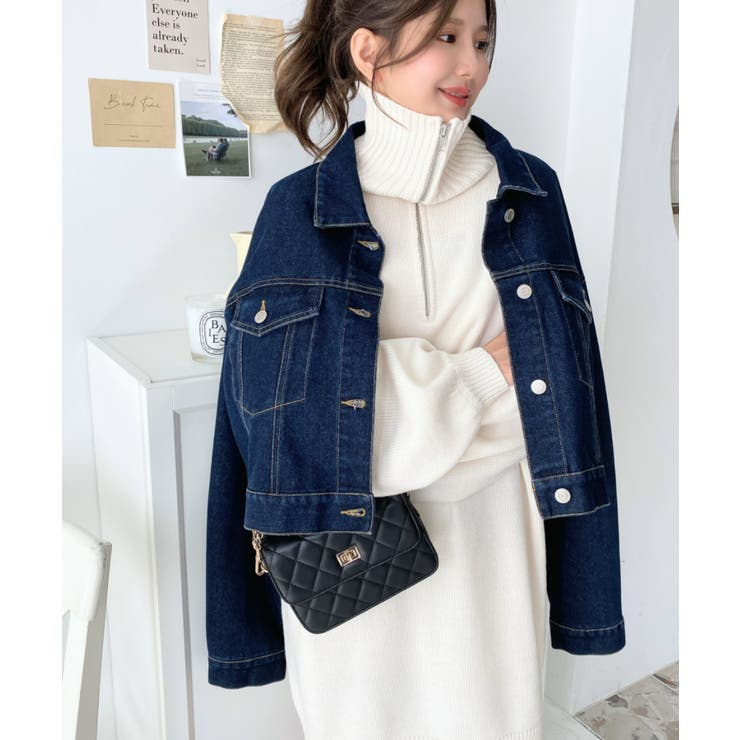 ハーフジップニットワンピース6G | moment+ | 詳細画像5 