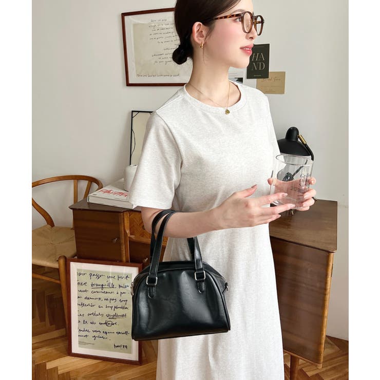 綿100％無地＆ボーダー オープンバック半袖ワンピース | moment+ | 詳細画像39 