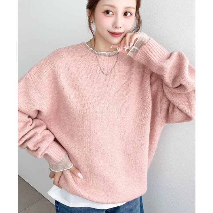 ＼13色展開♪ ゆったりもちもちミックスカラーニットプルオーバー(自宅で洗えるウ… | moment+ | 詳細画像60 