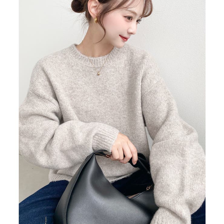 ＼13色展開♪ ゆったりもちもちミックスカラーニットプルオーバー(自宅で洗えるウ… | moment+ | 詳細画像71 