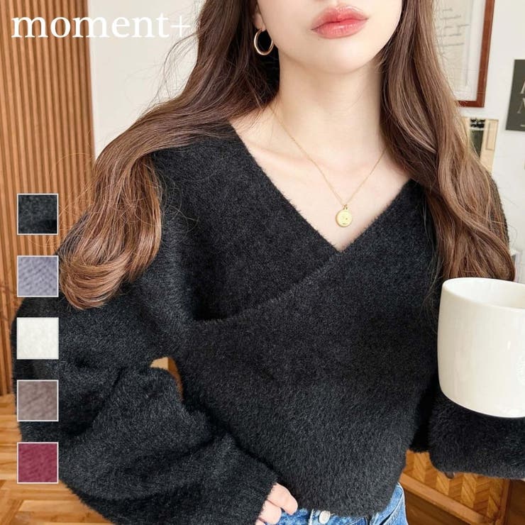 シャギーニットプルオーバーカシュクール | moment+ | 詳細画像1 