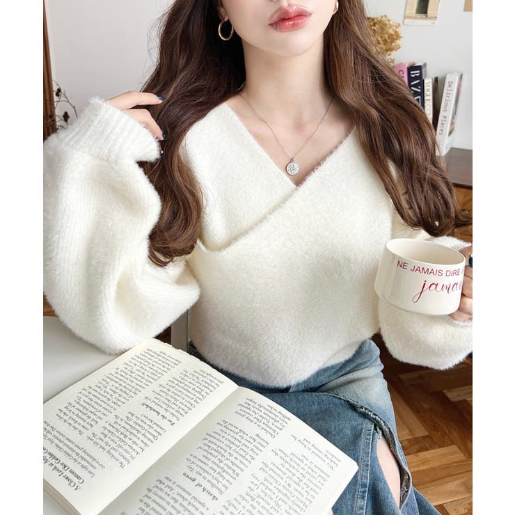 シャギーニットプルオーバーカシュクール | moment+ | 詳細画像3 