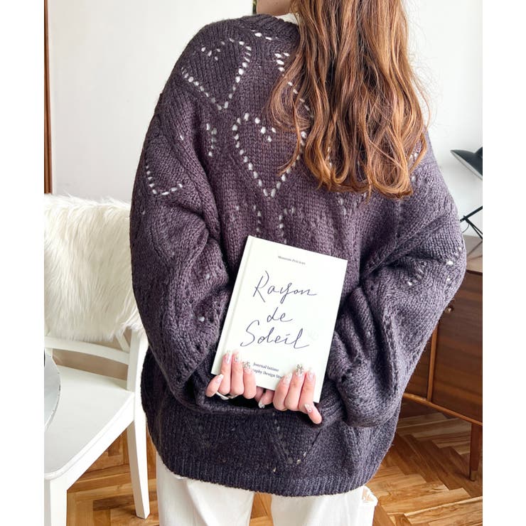 モヘア混ハート柄ニット | moment+ | 詳細画像31 