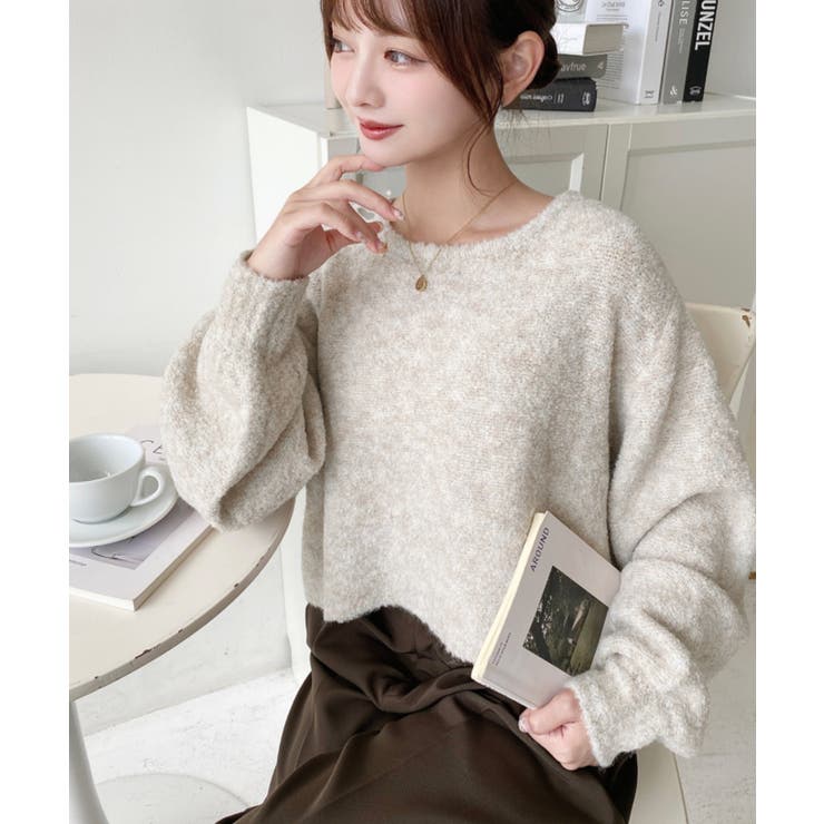 前後2WAYブークレニットリボンカーディガン | moment+ | 詳細画像21 