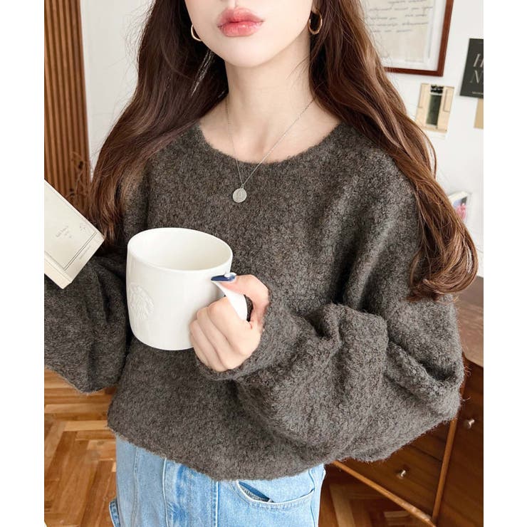 前後2WAYブークレニットリボンカーディガン | moment+ | 詳細画像43 