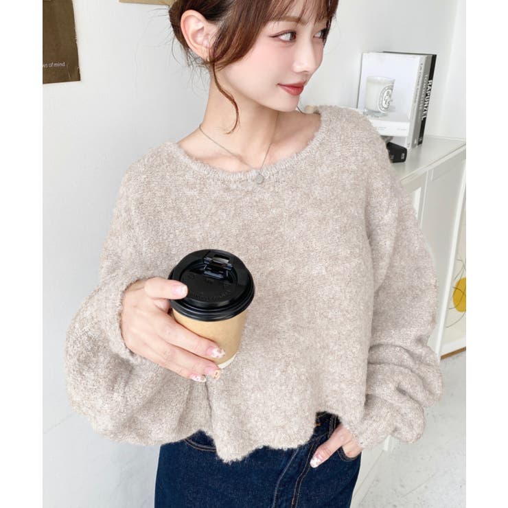 前後2WAYブークレニットリボンカーディガン | moment+ | 詳細画像62 