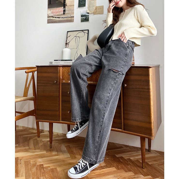 Wジップリブニットカーディガン | moment+ | 詳細画像43 