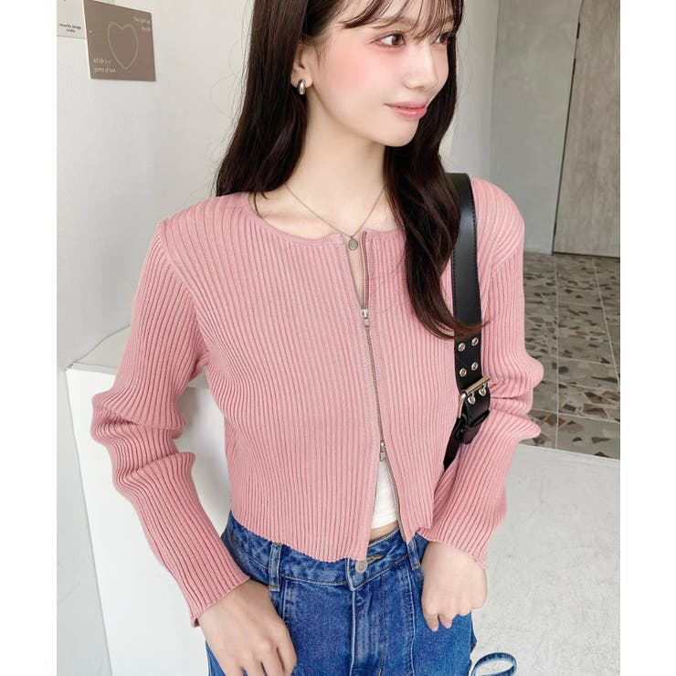 Wジップリブニットカーディガン | moment+ | 詳細画像69 