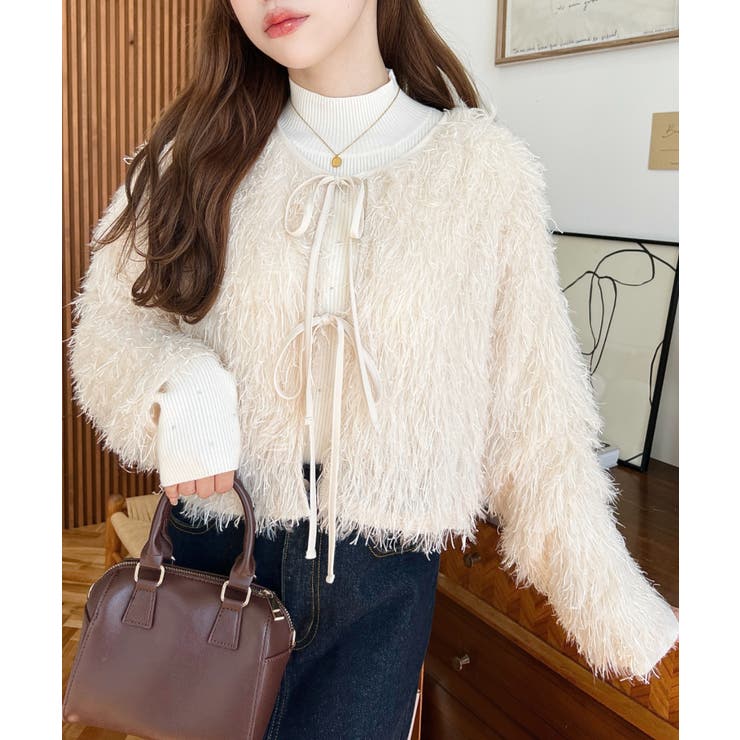 ラインストーンハイネックリブニットプルオーバー | moment+ | 詳細画像6 