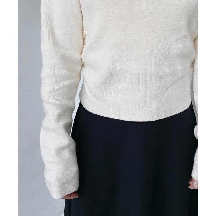 アシメワンショルリブニットプルオーバー | moment+ | 詳細画像14 