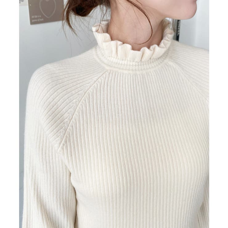 キャンディスリーブリブニットプルオーバー | moment+ | 詳細画像13 