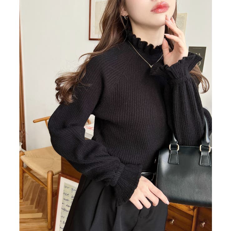 キャンディスリーブリブニットプルオーバー | moment+ | 詳細画像20 