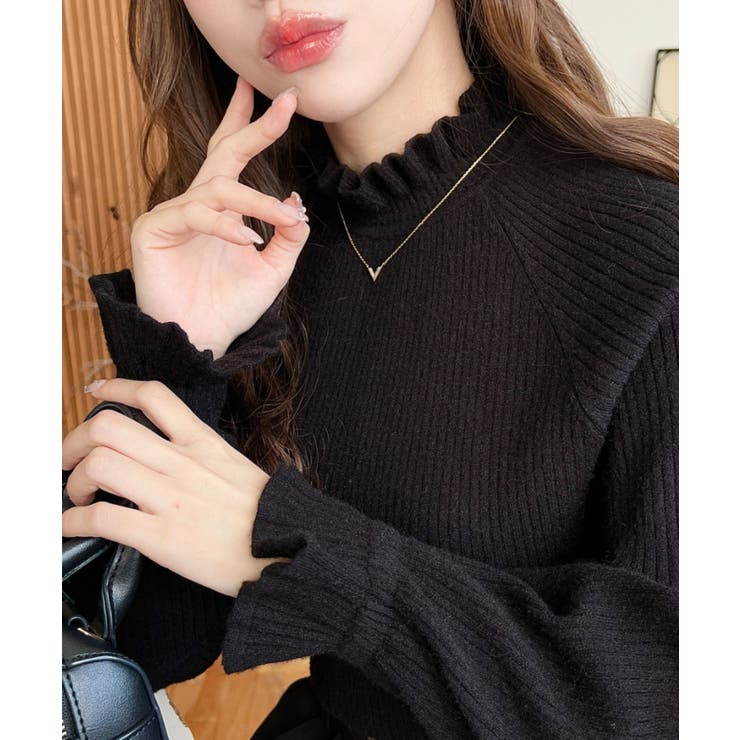 キャンディスリーブリブニットプルオーバー | moment+ | 詳細画像21 