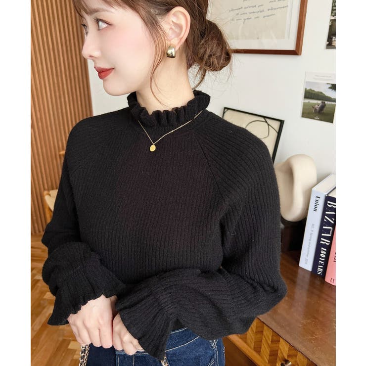 キャンディスリーブリブニットプルオーバー | moment+ | 詳細画像23 