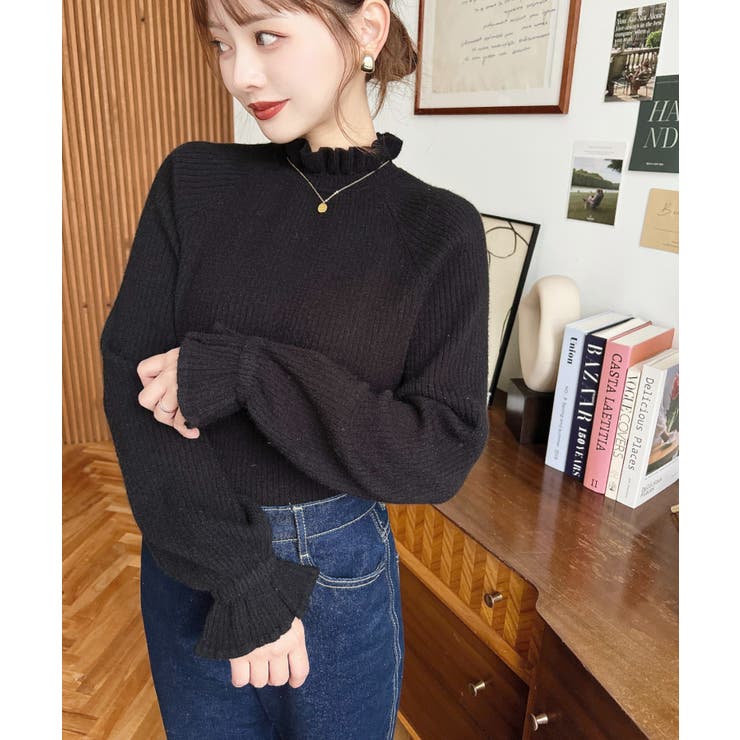 キャンディスリーブリブニットプルオーバー | moment+ | 詳細画像24 