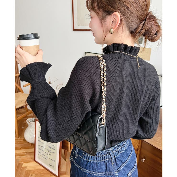 キャンディスリーブリブニットプルオーバー | moment+ | 詳細画像26 