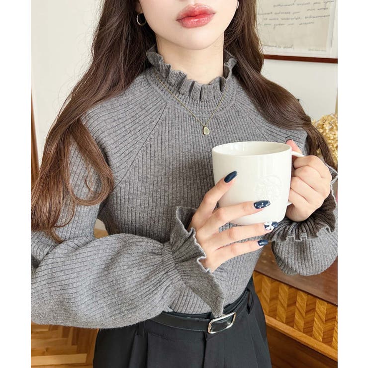 キャンディスリーブリブニットプルオーバー | moment+ | 詳細画像29 