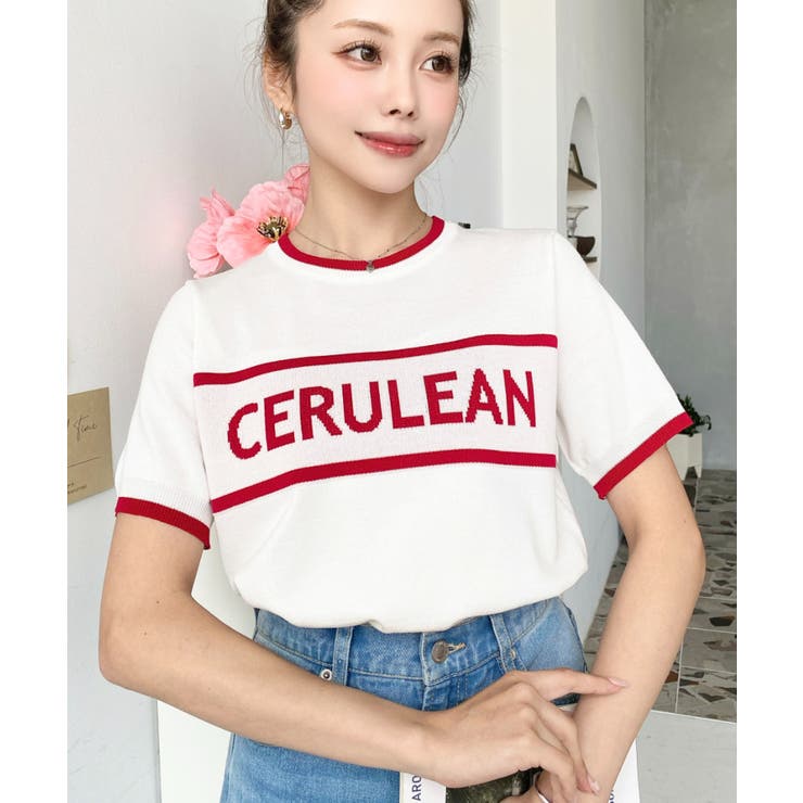 ロゴライン半袖ニットプルオーバー | moment+ | 詳細画像11 